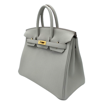 Hermes Birkin 25 Beton Togo Gold Hardware B가 새겨 져 있습니다