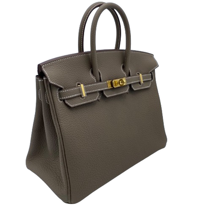Hermes Birkin 25 Etoup Togo Gold Hardware B가 새겨 져 있습니다