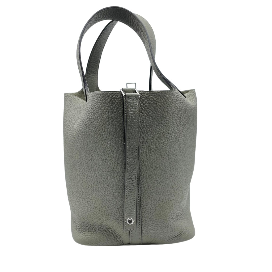 [現金特價]愛馬仕皮皮蛋白鎖MM Sage Torillon Clemence Silver Fittings W刻有