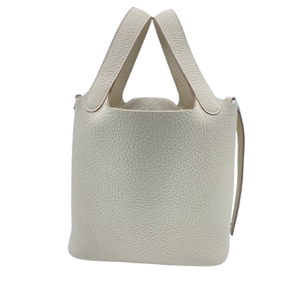 Hermes Picotin Lock PM Beton Torillon Clemence Silver Metal Fittings B 조각.
