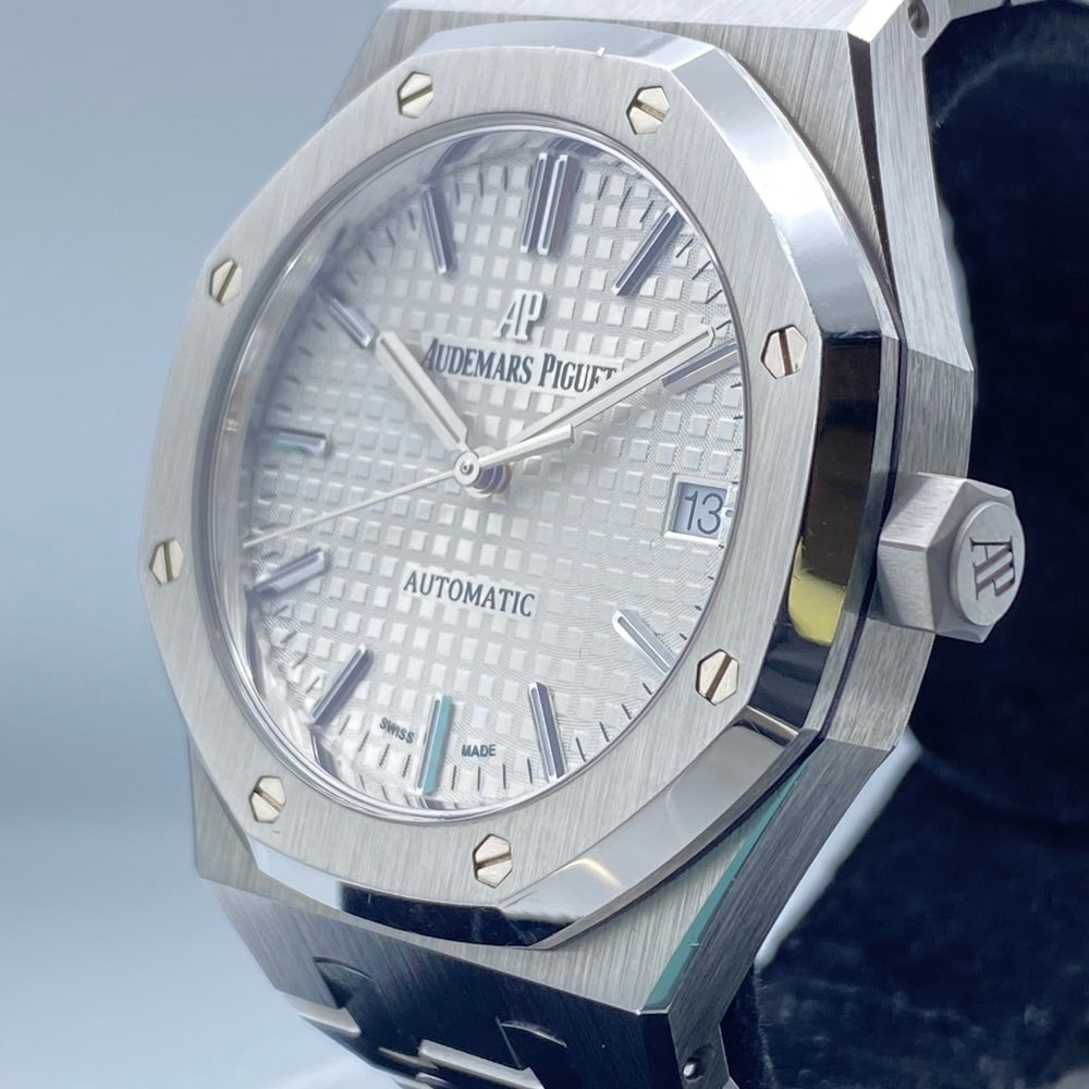 Pre-Owned Audemars Piguet Royal Oak 15450ST.OO.1256ST.01 Silver