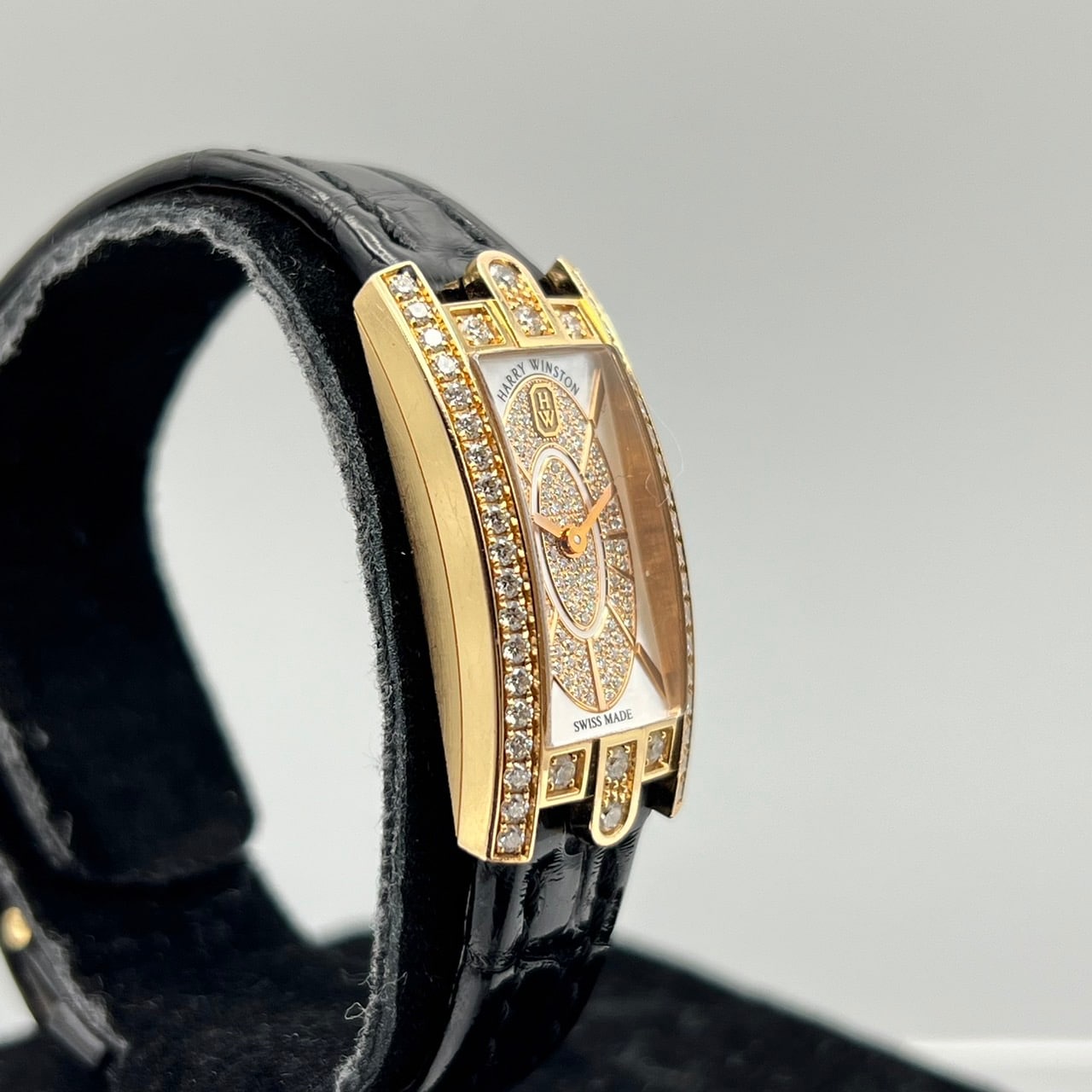 二手Harry Winston Avenue C AVCQHM16白色外壳15.5mm