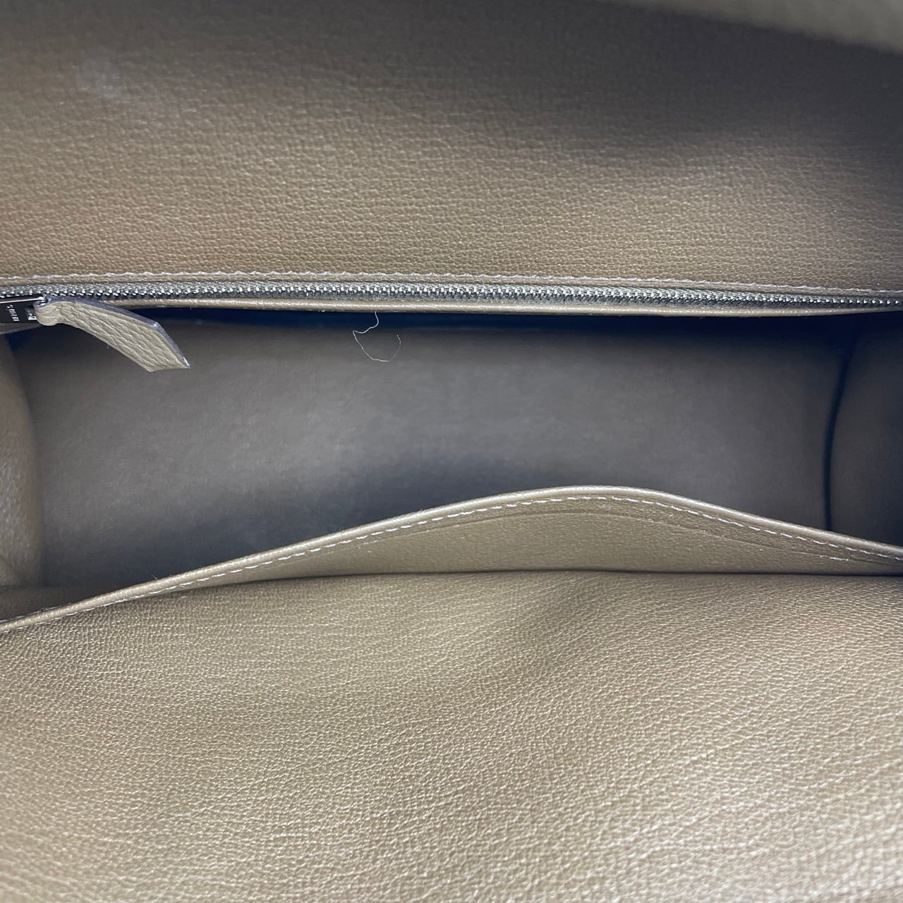 Pre-Owned Hermes Birkin 30 Tundra Togo Silver Metal Fittings B Engraved