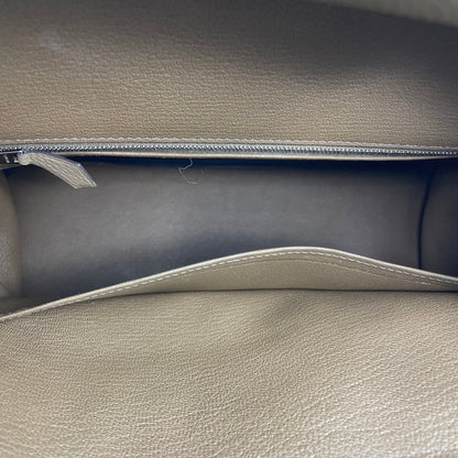 Pre-Owned Hermes Birkin 30 Tundra Togo Silver Metal Fittings B Engraved