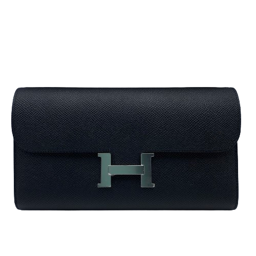 Hermes Constance Tugo Noir Epson Silver Metal Fittings W 새로