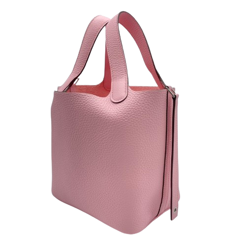 [Cash Special Price] Hermes Picotin Lock PM Rose Sakura Torillon Clemence Silver Fittings B Engraved