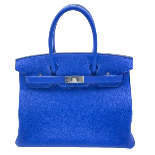 [現金特別價格]愛馬仕·伯金（Hermes Birkin）30藍色皇家多哥銀色配件