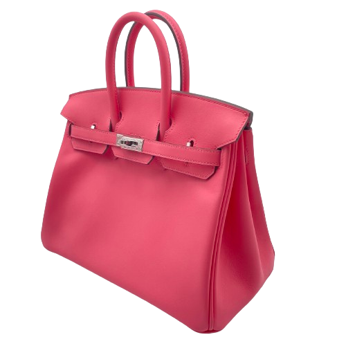 Hermes Birkin 25 Rose Azare Swift Silver Metal Fittings B 새겨 져