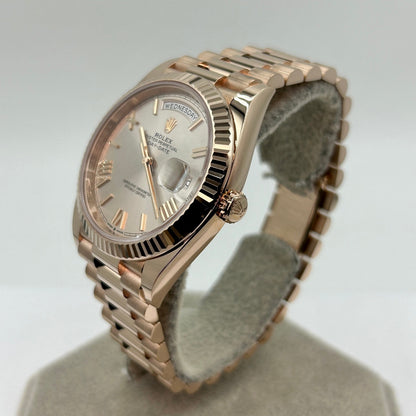 プレオウンド ロレックス デイデイト 228235 エバーローズゴールド サンダストダイアル 40mm