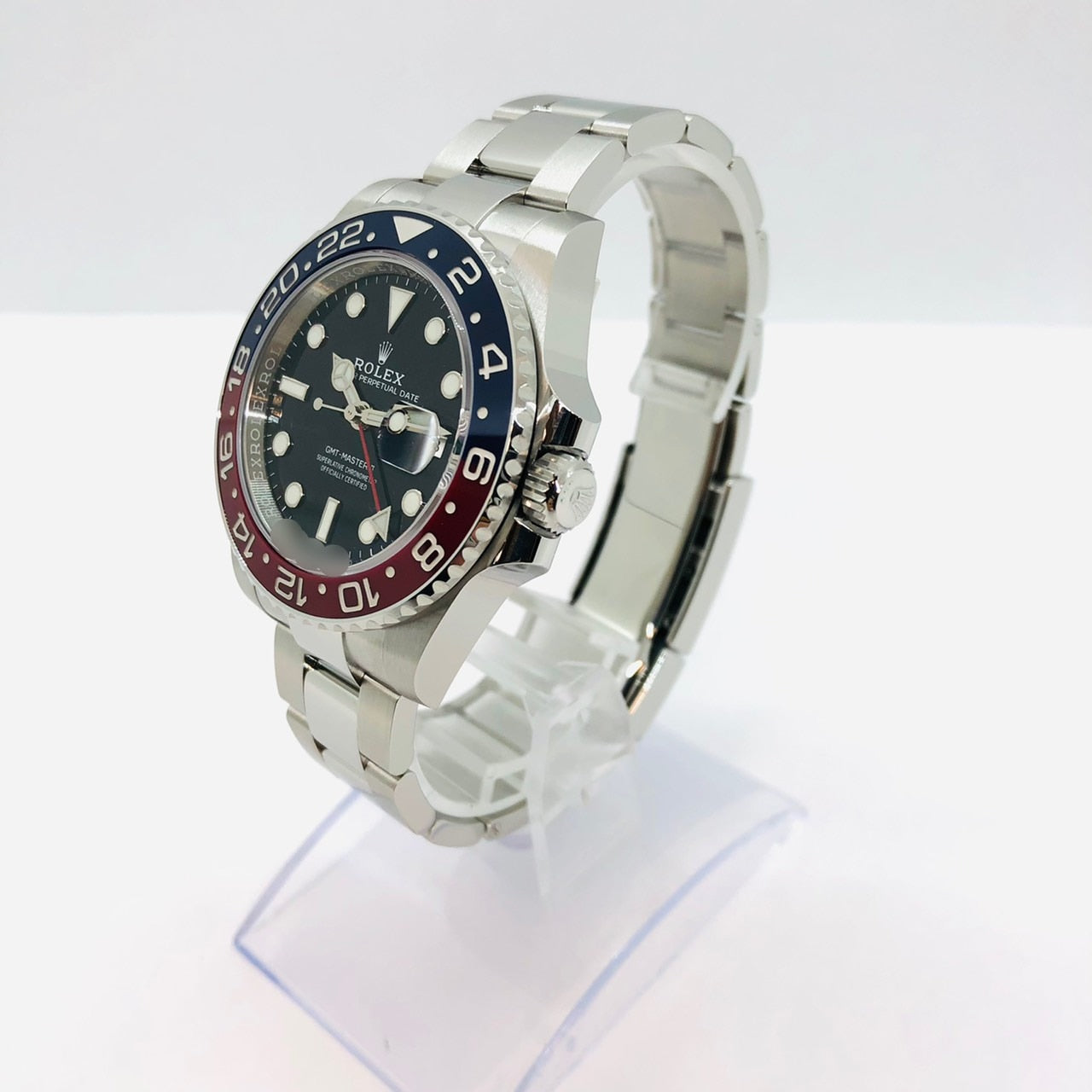 Pre-Owned Rolex GMT Master II 126710BLRO Oyster Bracelet Black Pepsi