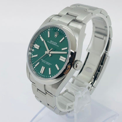 プレオウンド ロレックス オイスターパーペチュアル 124300 オイスターブレスレット グリーン 41mm