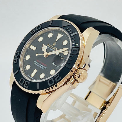 사전 소유의 롤렉스 yachtmaster 37 268655 블랙