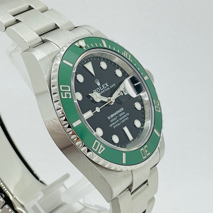 Pre-Owned Rolex Submariner Date 126610LV Oyster Bracelet Black Green