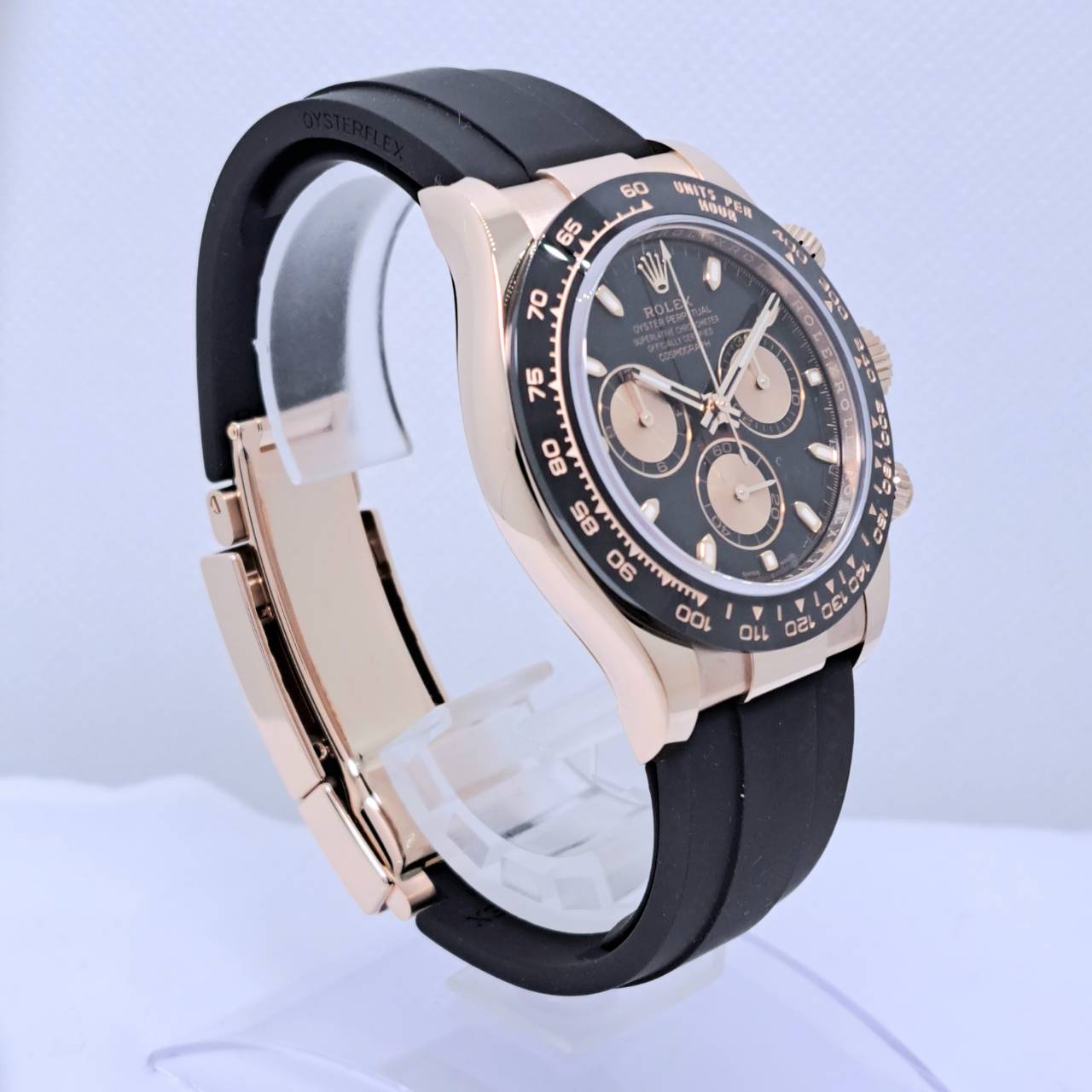 劳力士 Daytona 116515LN 黑色橡胶皮带 黑色 &amp; 粉色