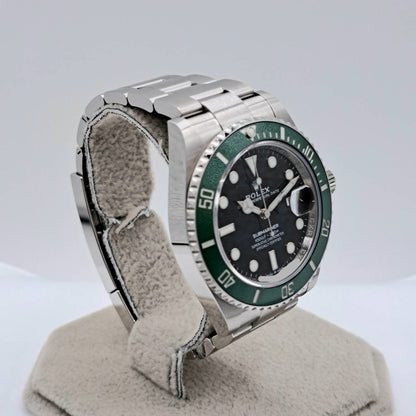 Pre-Owned Rolex Submariner Date 126610LV Oyster Bracelet Black Green 41mm