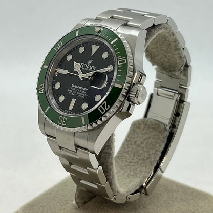 Pre-Owned Rolex Submariner Date 126610LV Oyster Bracelet Black Green