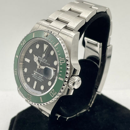Pre-Owned Rolex Submariner Date 126610LV Oyster Bracelet Black Green 41mm