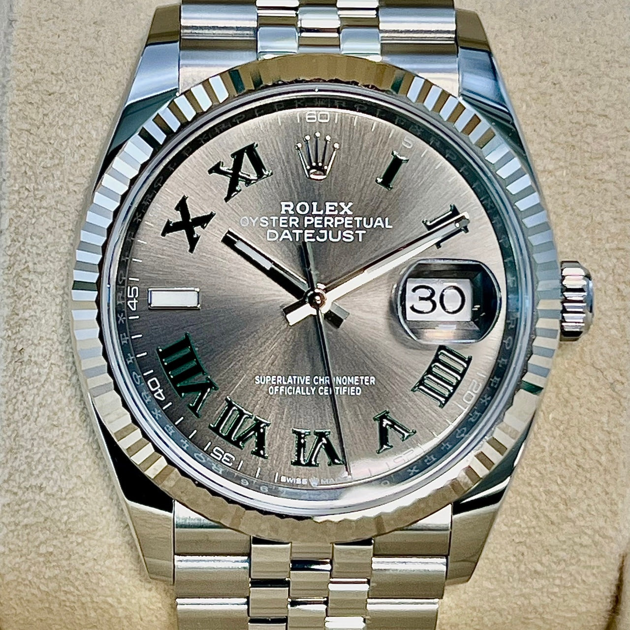 プレオウンド ロレックス デイトジャスト 126234 スレートローマン ジュビリーブレス 36mm