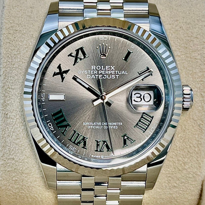 プレオウンド ロレックス デイトジャスト 126234 スレートローマン ジュビリーブレス 36mm
