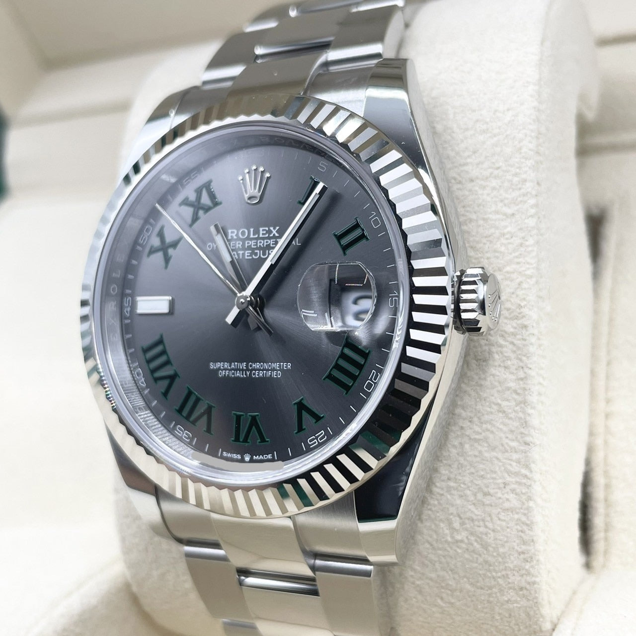プレオウンド ロレックス デイトジャスト 126334 スレートローマ オイスターブレスレット 41mm