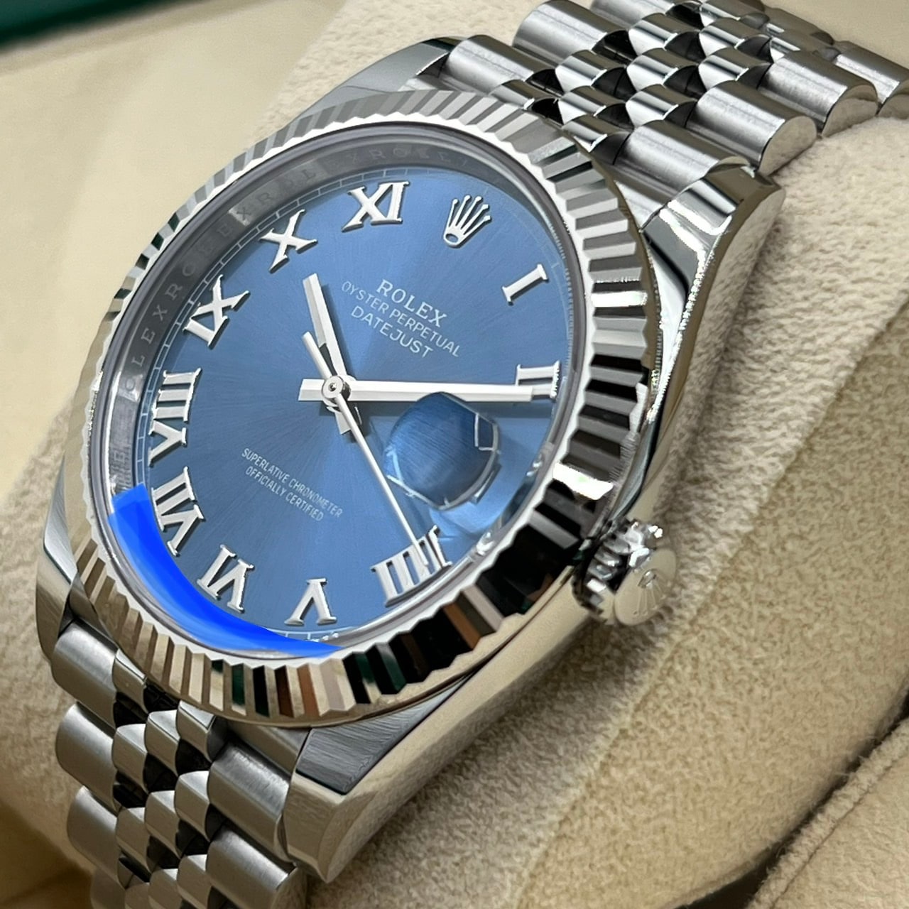 プレオウンド ロレックス デイトジャスト 126334 アズーロブルー ジュビリーブレス 41ｍｍ