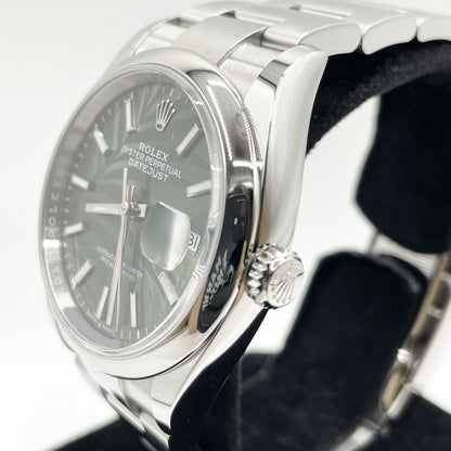 プレオウンド ロレックス デイトジャスト 126200 オリーブグリーン パームモチーフ 36mm