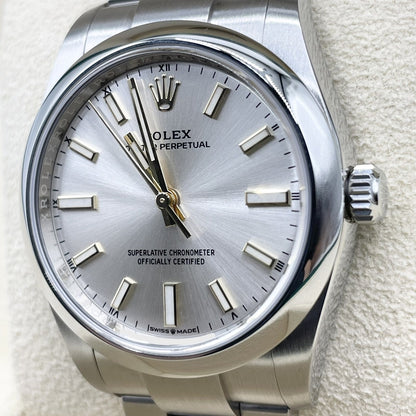 プレオウンド ロレックス オイスターパーペチュアル 124200 シルバー オイスターブレスレット 34mm