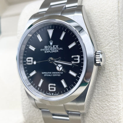 사전 소유 롤렉스 탐색기 I 124270 블랙 36mm