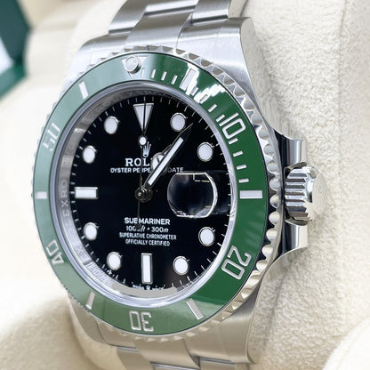 Pre-Owned Rolex Submariner Date 126610LV Oyster Bracelet Black Green 41mm