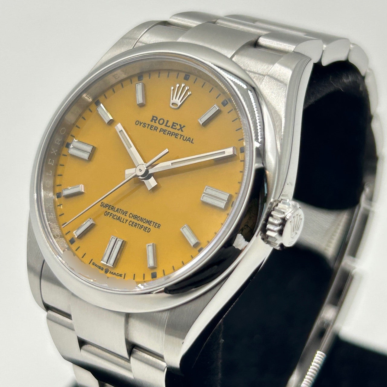 勞力士牡蠣永久126000牡蠣手鍊黃色36mm