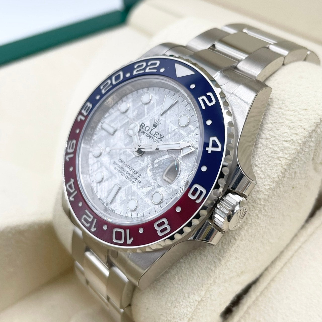 【保護シール付き】ロレックス GMTマスターII 126719BLRO オイスターブレスレット メテオライト　ホワイトゴールド 40mm
