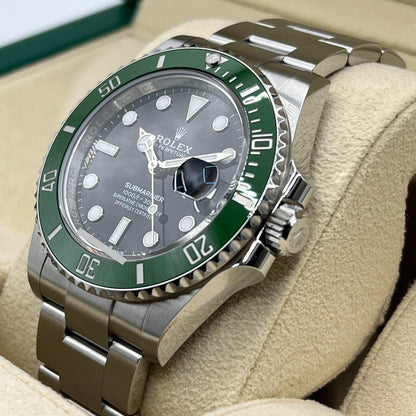 Pre-Owned Rolex Submariner Date 126610LV Oyster Bracelet Black Green 41mm