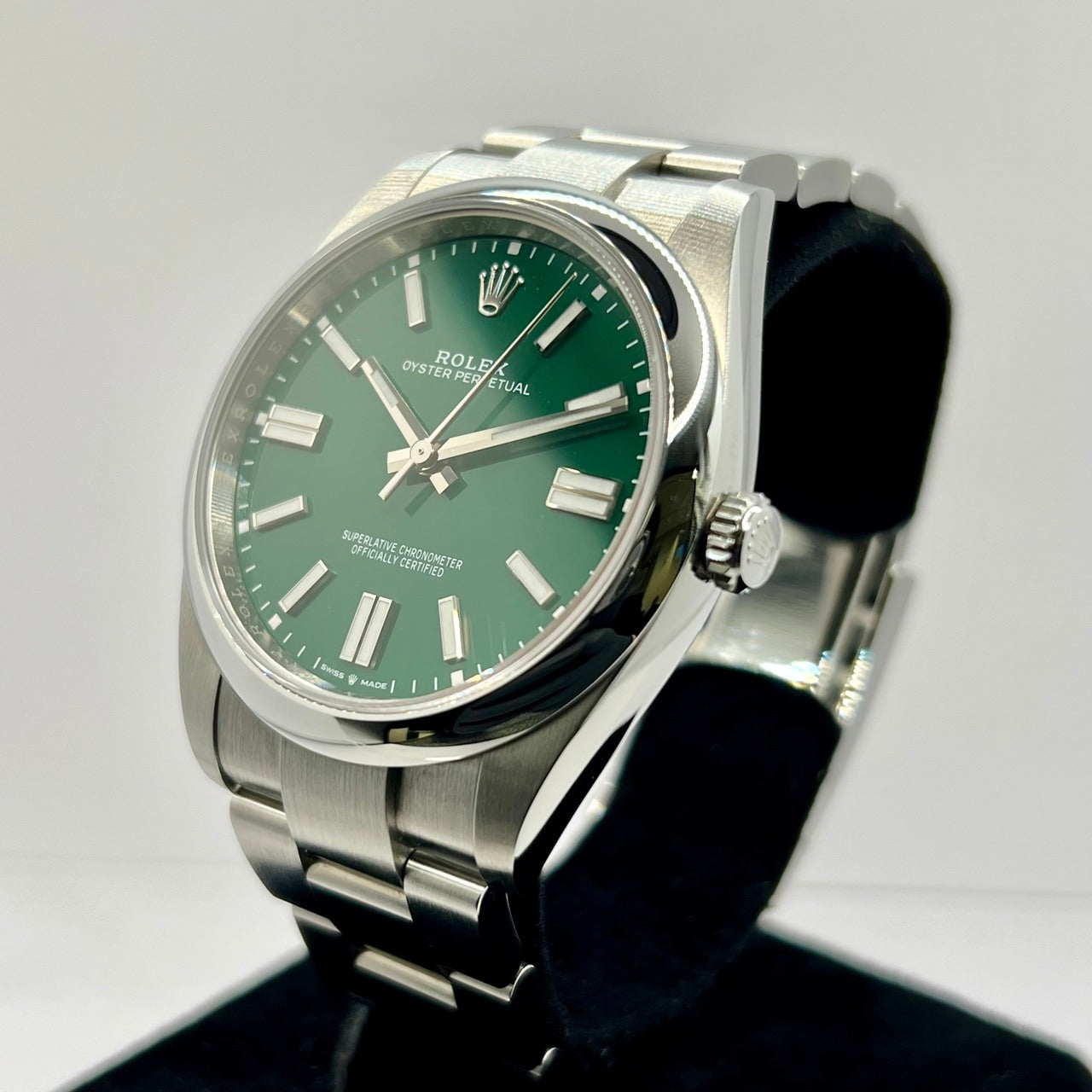 劳力士 Oyster Perpetual 41 124300 蚝式手链 绿色