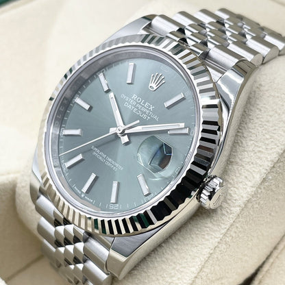 プレオウンド ロレックス デイトジャスト 126334 ミントグリーン ジュビリーブレス 41mm