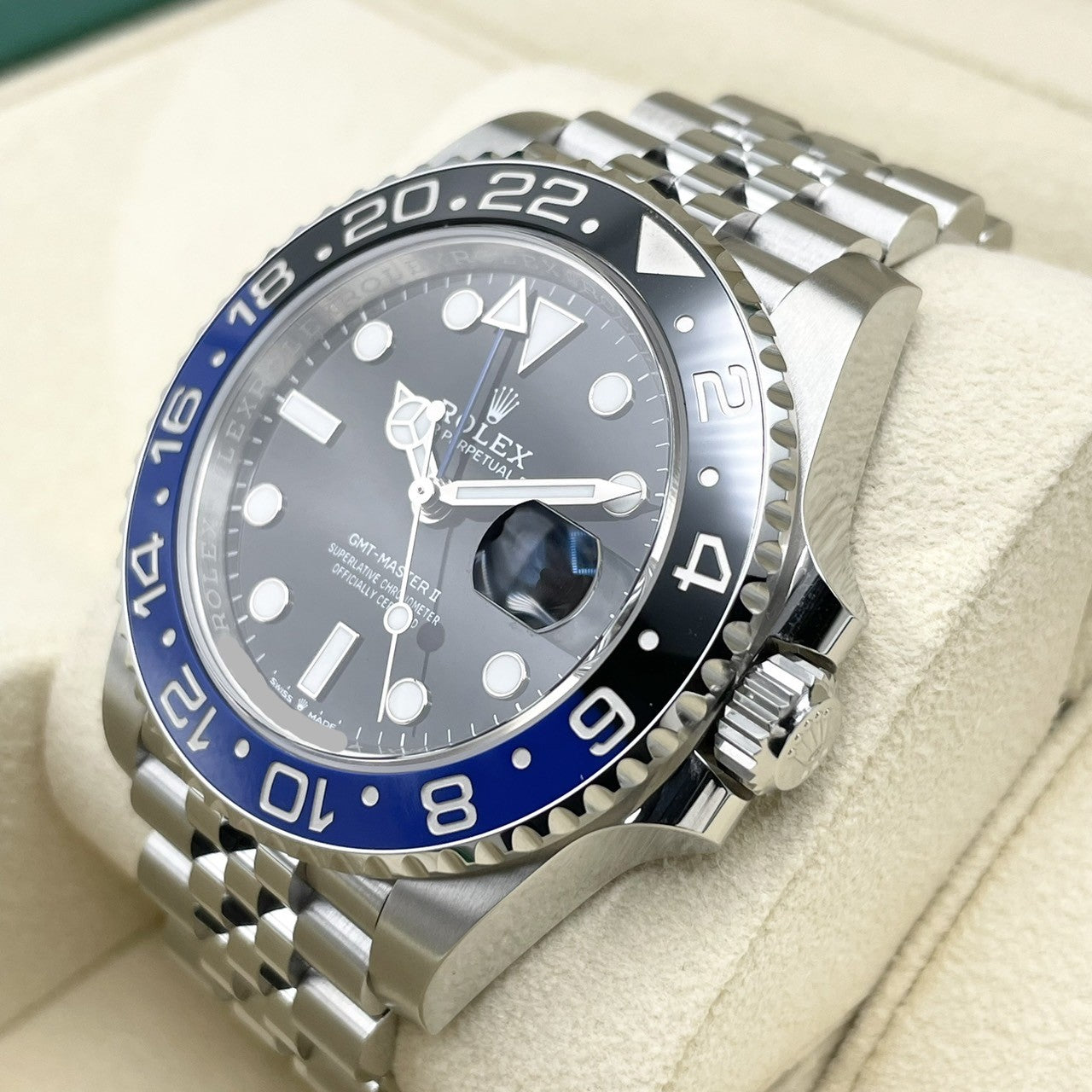 롤렉스 GMT 마스터 II 126710BLNR Jubilee 팔찌 검은 배트맨 40mm