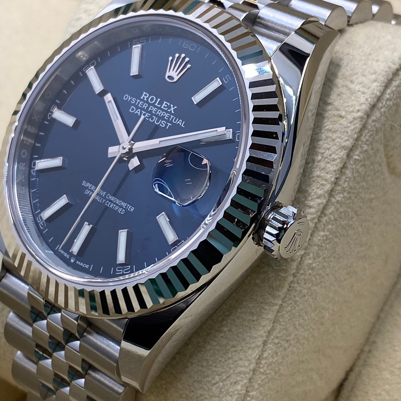 プレオウンド ロレックス デイトジャスト 126334 ブライトブルー　41ｍｍ　ステンレススチール＋ホワイトゴールド