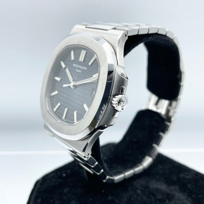 Pre-Owned Patek Philippe Nautilus 5711/1A?010 Stainless Steel Black/Blue 40mm