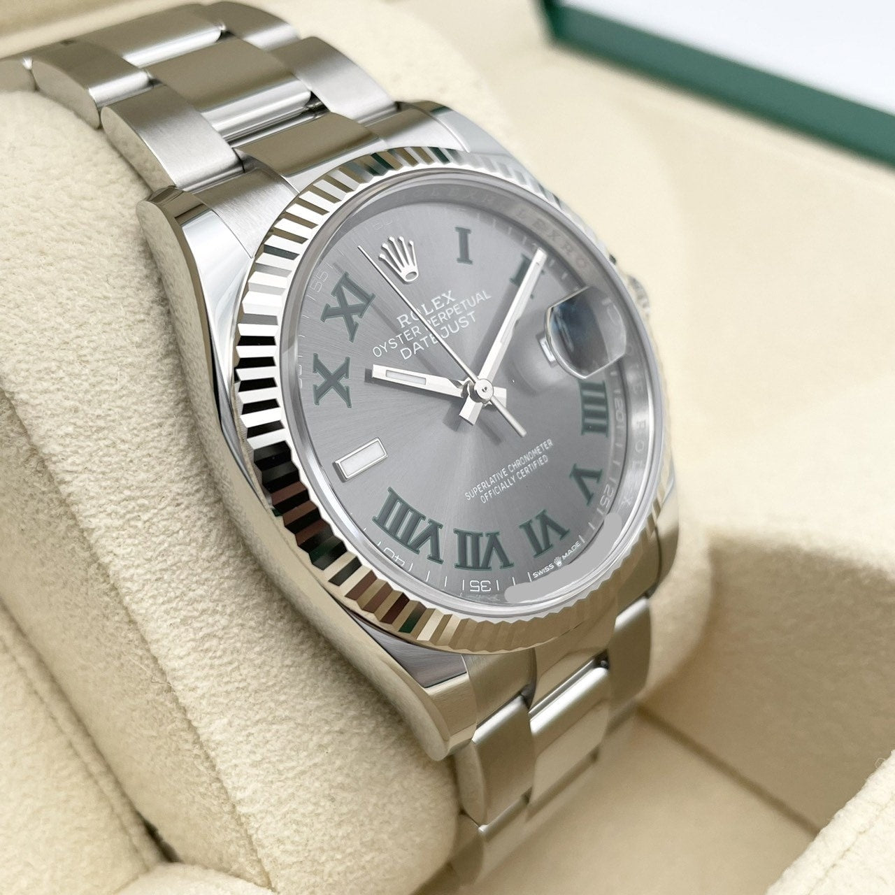 プレオウンド ロレックス デイトジャスト 126234 スレートローマン オイスターブレス 36mm