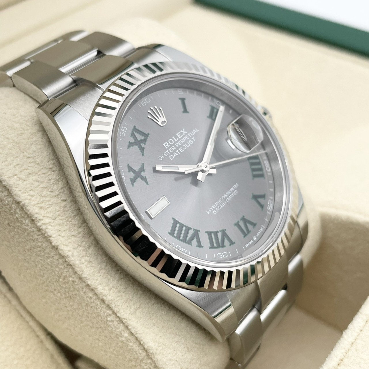 プレオウンド ロレックス デイトジャスト 126334 スレートローマン オイスターブレスレット 41mm