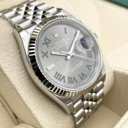 勞力士datejust 126234 Slate Roman Jubilee手鐲36mm