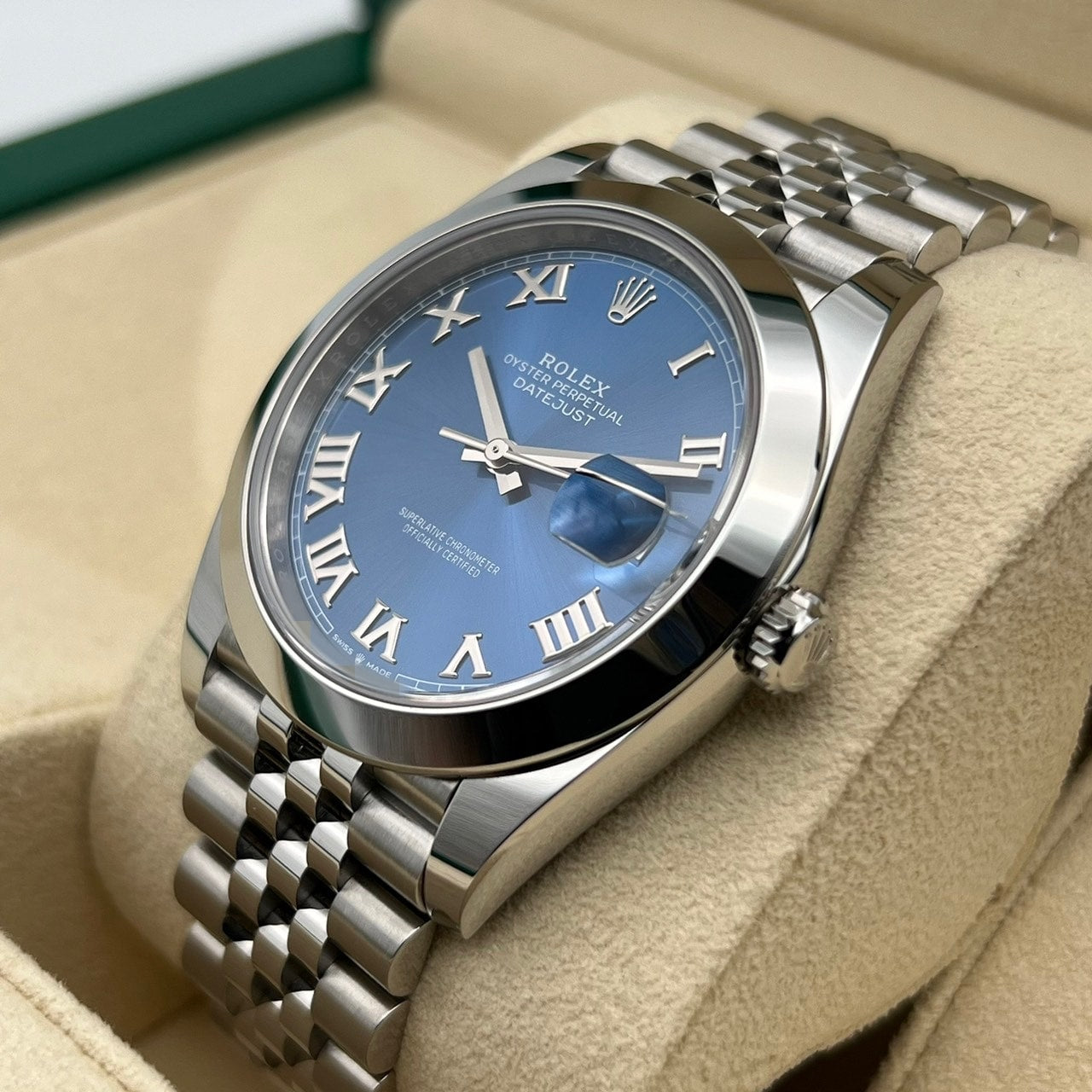 [付款於2024年5月！ 】勞力士datejust 126300 Azzurro Blue Roman Jubilee手鍊41mm