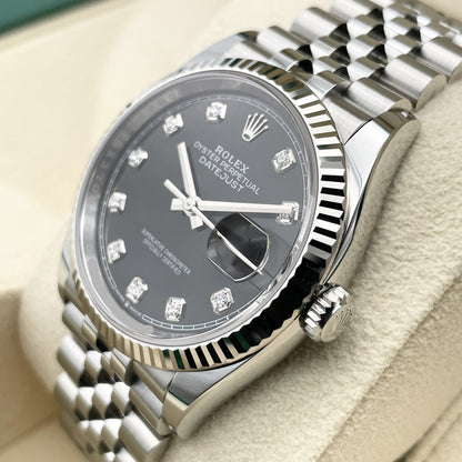 プレオウンド ロレックス デイトジャスト 126234G ブラック ジュビリーブレス 36mm