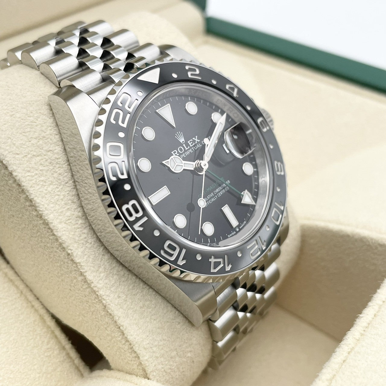 [2024 년의 새로운 릴리스! ! Rolex GMT 마스터 II 126710GRNR 검은 요빌 팔찌 40mm