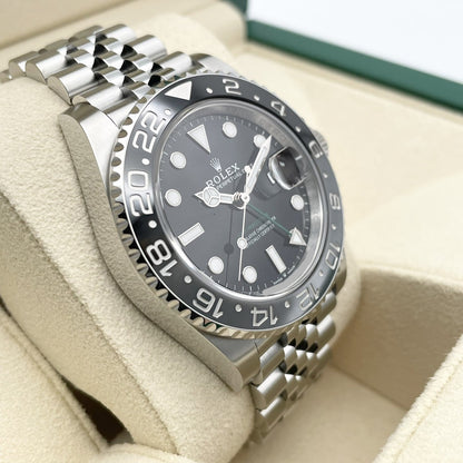 [2024 년의 새로운 릴리스! ! Rolex GMT 마스터 II 126710GRNR 검은 요빌 팔찌 40mm