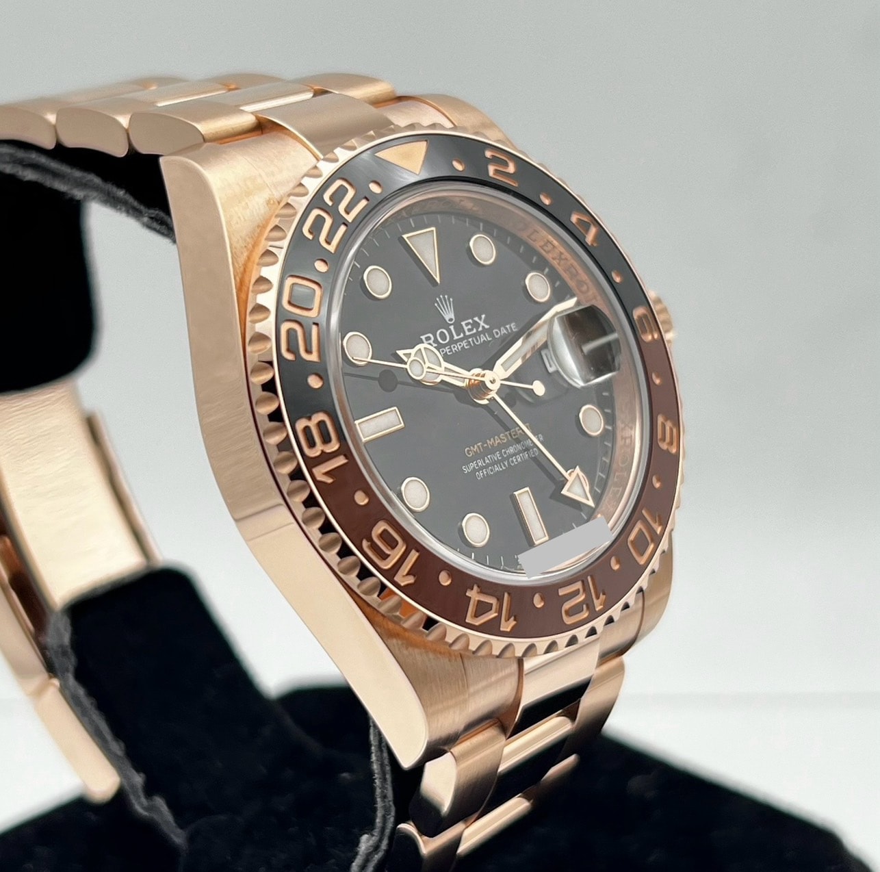 롤렉스 GMT 마스터 II 126715CHNR 블랙 에버 로즈 골드 굴 팔찌 40mm