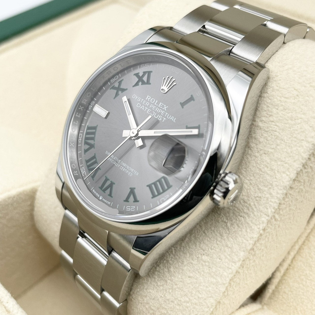 プレオウンド ロレックス デイトジャスト 126200 スレートローマ オイスターブレス 36mm