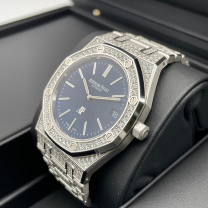 Pre-Owned Audemars Piguet Royal Oak Jumbo Extra Sin 16202BC.ZZ.1241BC.02 Blue 39mm