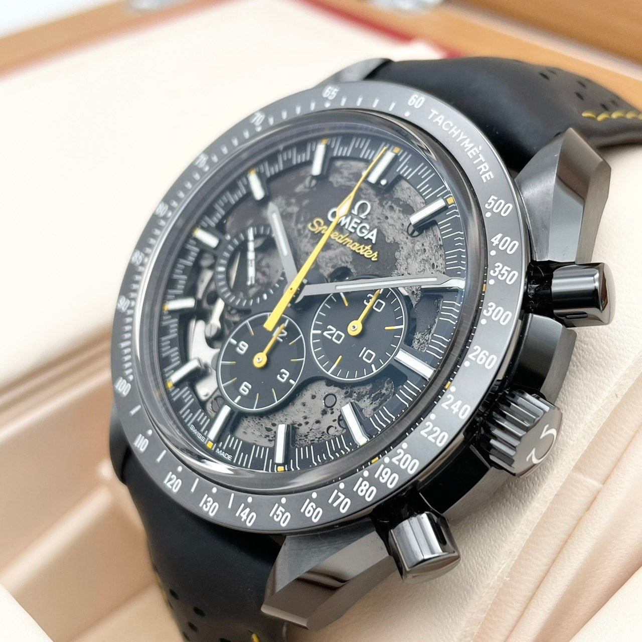 Pre-Owned Omega Speedmaster 310.92.44.50.01.001 Skeleton Black Ceramic 44mm