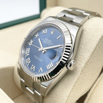 Pre-Owned Rolex Datejust 126334 Azzurro Blue Oyster Bracelet 41mm