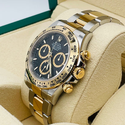 劳力士 Daytona 126503 黑色不锈钢 + 金蚝式手链 40 毫米